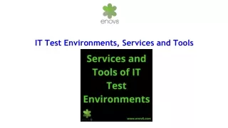 it test environments services and tools