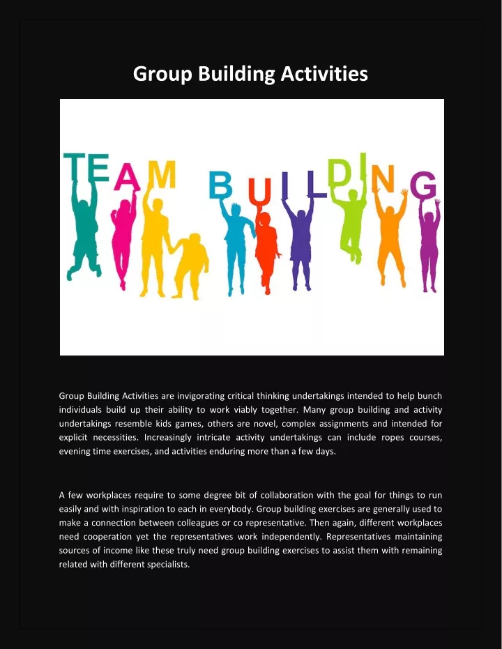 group building activities