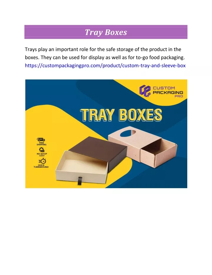 tray boxes