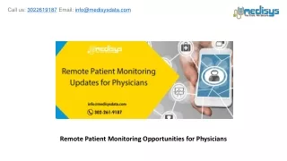 remote patient monitoring opportunities for physicians