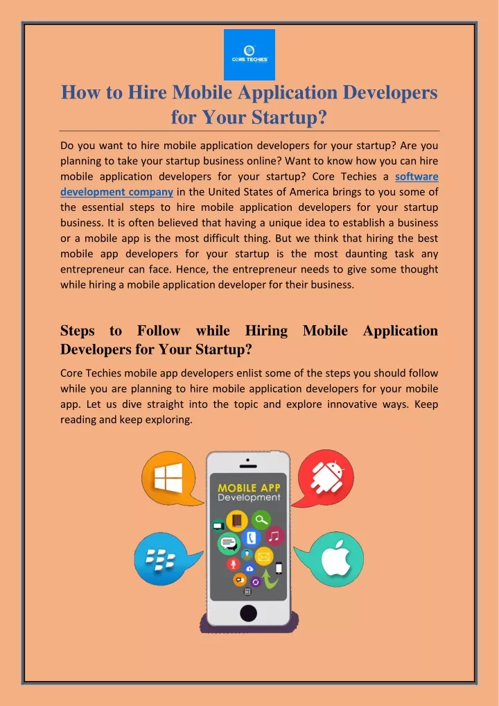 how to hire mobile application developers