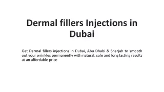 dermal fillers injections in dubai