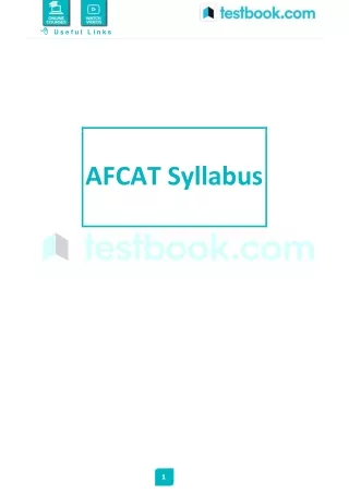 AFCAT Syllabus