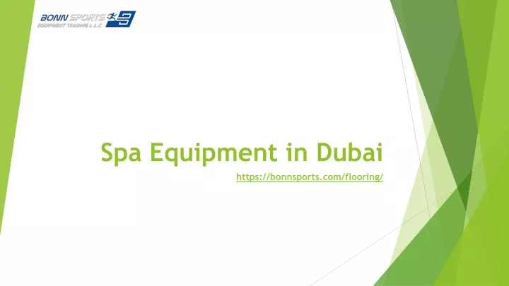 spa equipment in dubai