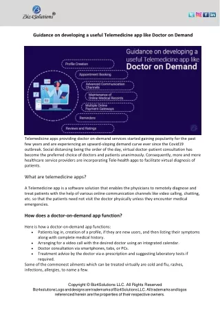 guidance on developing a useful telemedicine