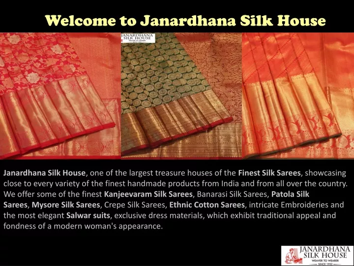 welcome to janardhana silk house