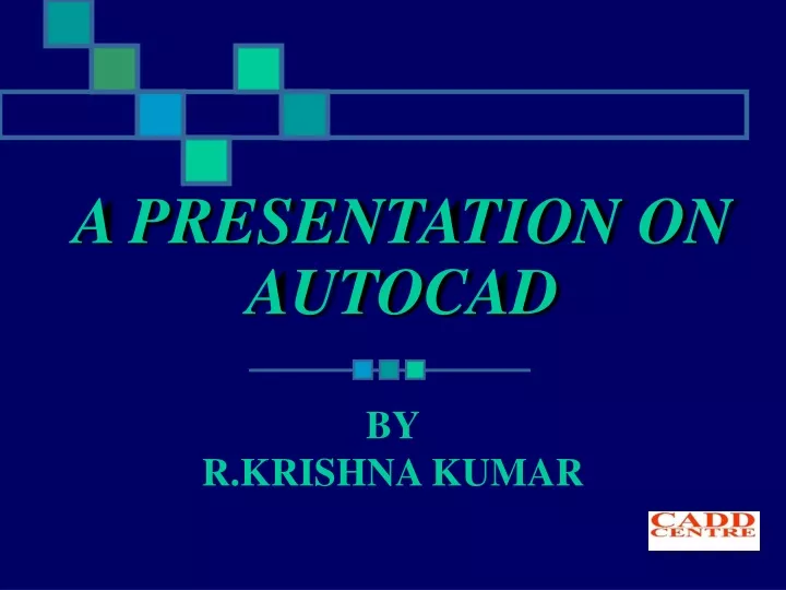 a presentation on autocad