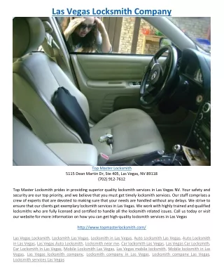 las vegas locksmith company