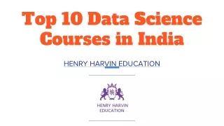 TOP 10 DATA SCIENCE COURSES IN INDIA