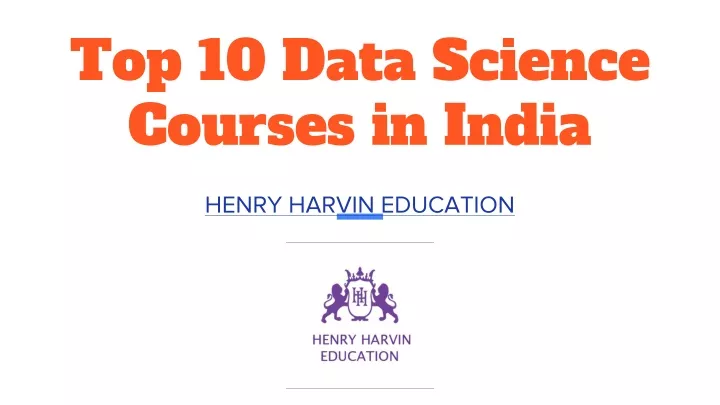 top 10 data science courses in india