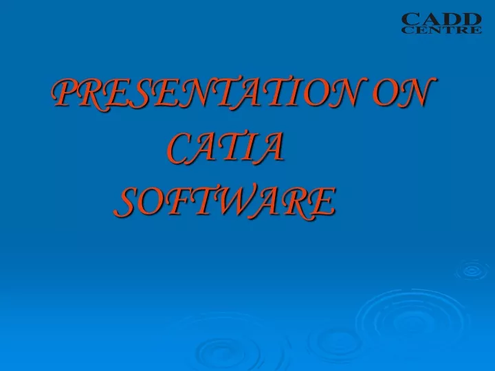 presentation on catia software