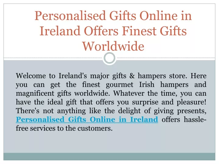 personalised gifts online in ireland o ffers finest gifts worldwide