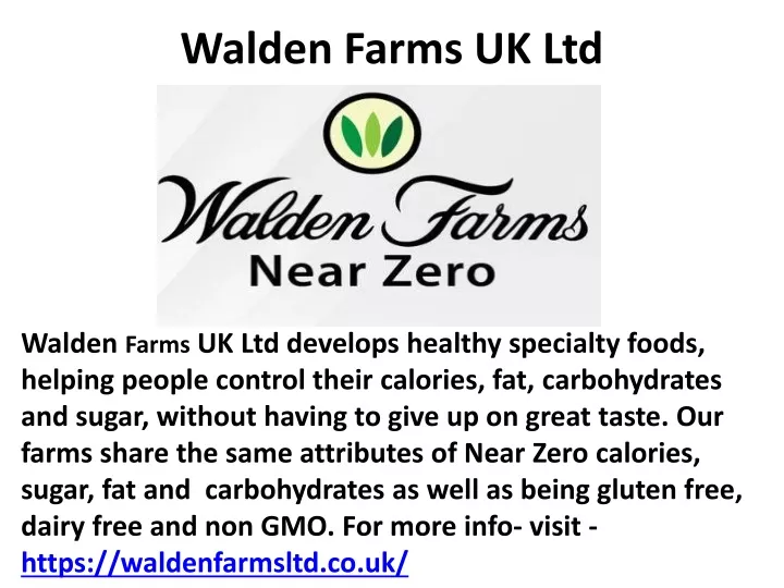 walden farms uk ltd
