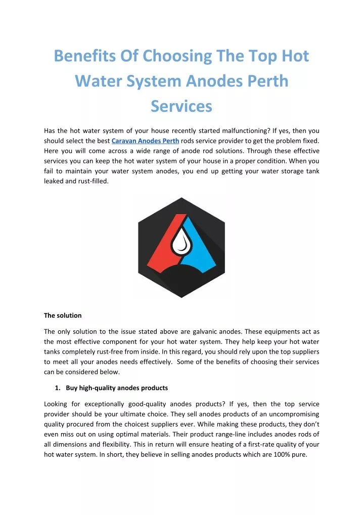 benefits of choosing the top hot water system