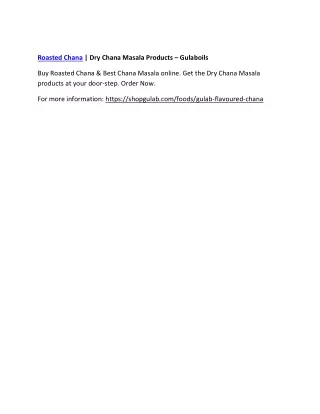 roasted chana dry chana masala products gulaboils