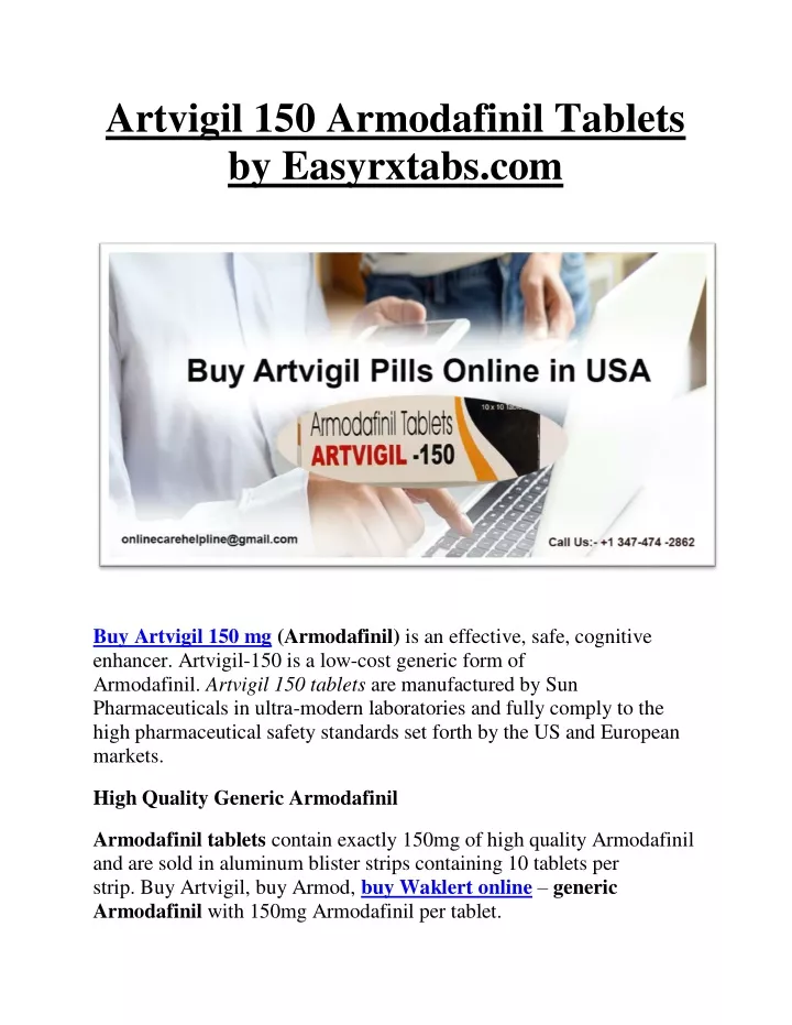 artvigil 150 armodafinil tablets by easyrxtabs com