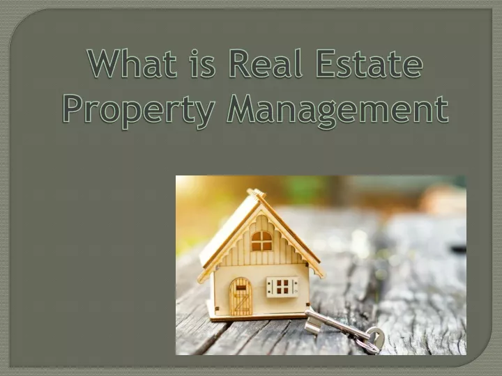 what is real estate property management