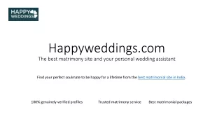 Happyweddings Best Matrimonial Site