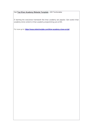 get top khan academy website template