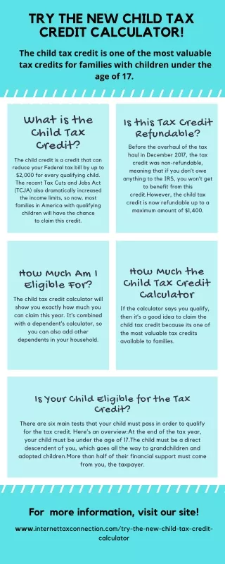 try the new child tax credit calculator