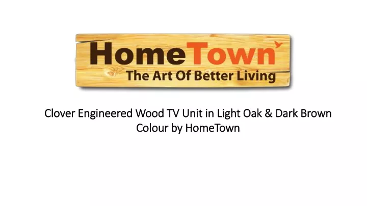 clover engineered wood tv unit in light oak dark