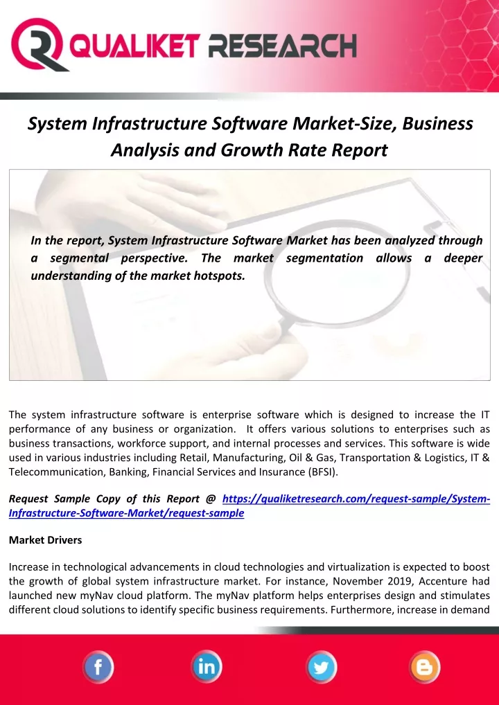 system infrastructure software market size
