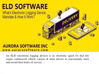 an eld electronic logging device is an electronic