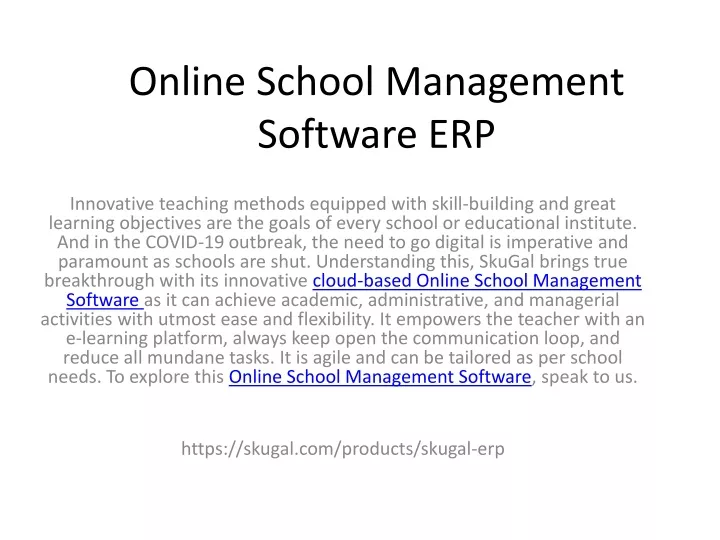 online school management software erp