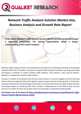network traffic analysis solution market size