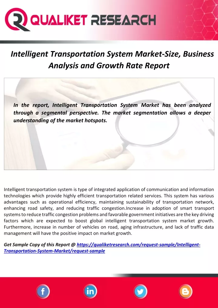 intelligent transportation system market size