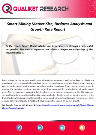 smart mining market size business analysis