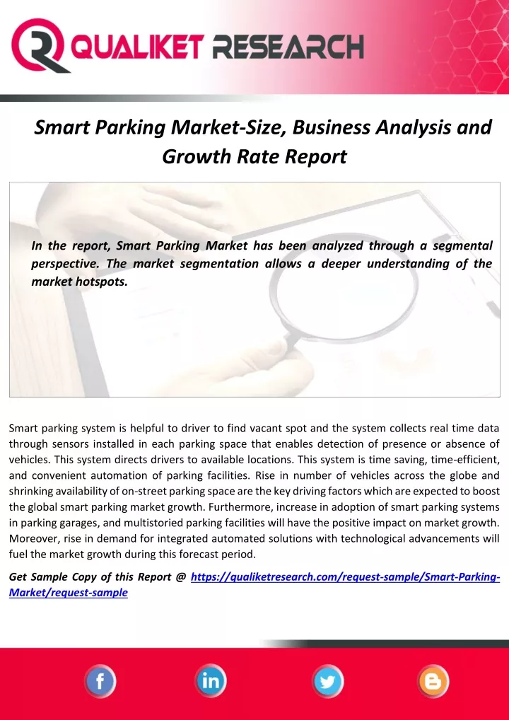 smart parking market size business analysis