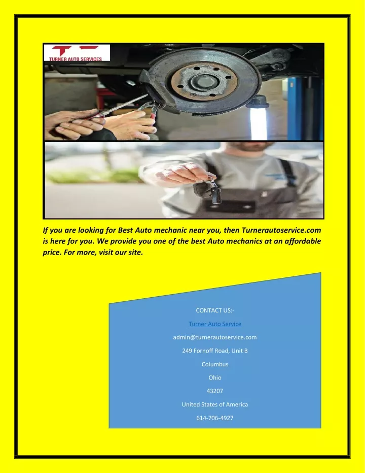 if you are looking for best auto mechanic near