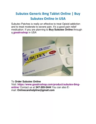 subutex generic 8mg tablet online buy subutex
