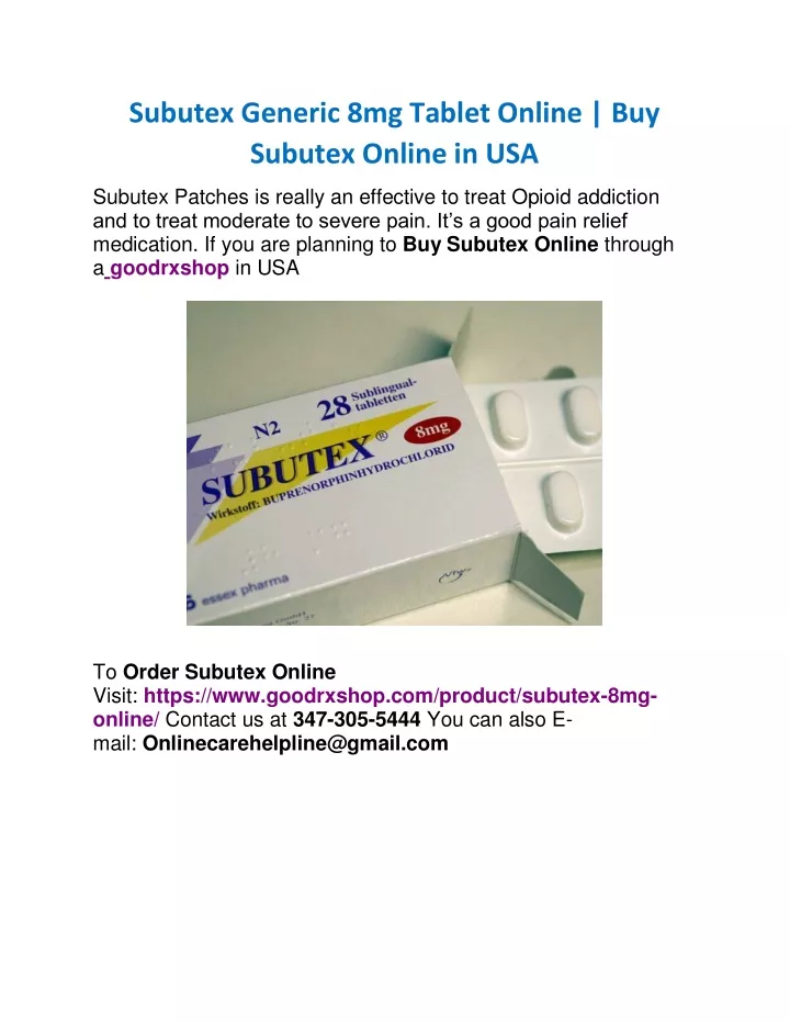 subutex generic 8mg tablet online buy subutex