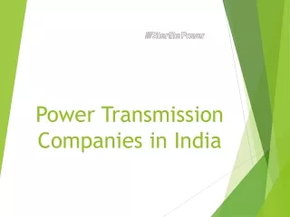 power transmission companies in india