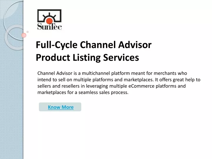 full cycle channel advisor product listing