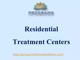 Residential Treatment Centers For Mental Health
