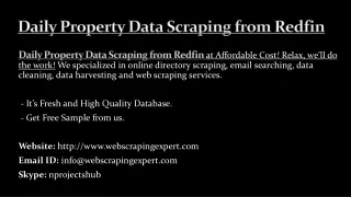 Daily Property Data Scraping from Redfin