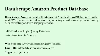 data scrape amazon product database