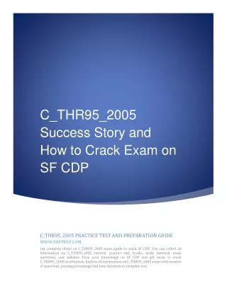 c thr95 2005 success story and how to crack exam