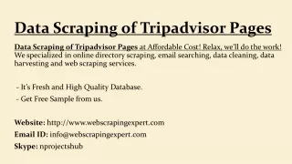 data scraping of tripadvisor pages