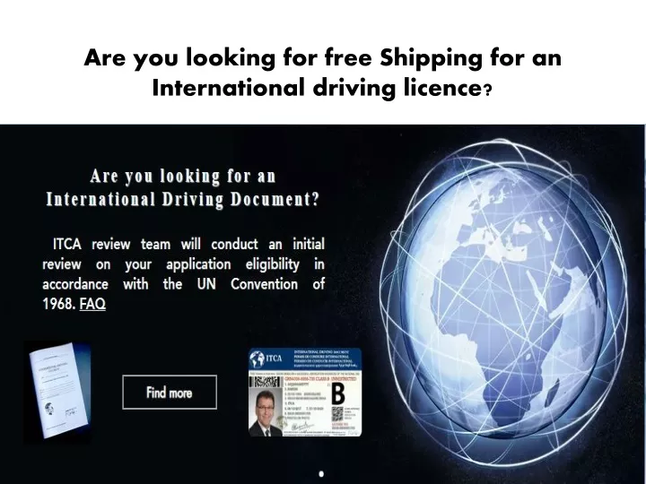 are you looking for free shipping for an international driving licence