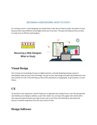 becoming a web designer what to study becoming