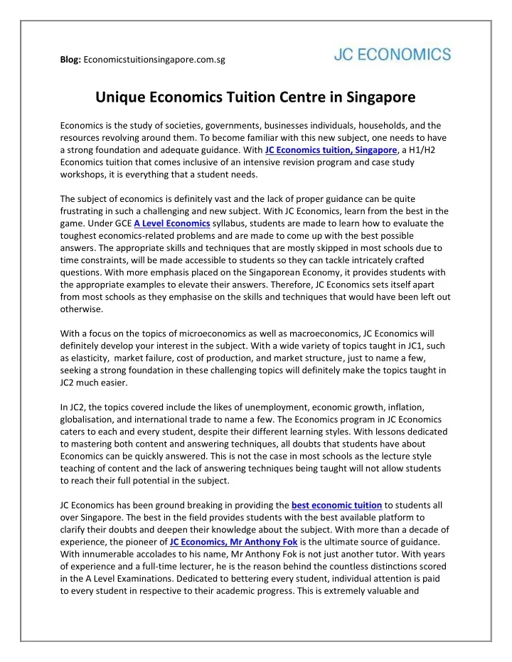 blog economicstuitionsingapore com sg unique