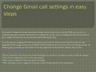 change gmail call settings in easy steps