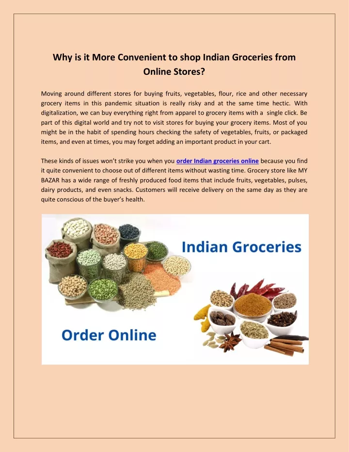 why is it more convenient to shop indian