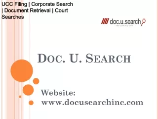 UCC Filing | Corporate Search | Document Retrieval | Court Searches - docusearchinc