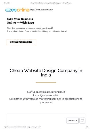 Cheap Website Design Company in India