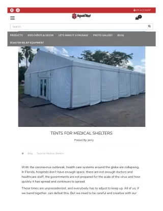 Tents for Medical Shelters – Hialeah, Miami, Coral Gables, Kendall